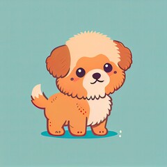 Obraz premium Puppy mascot. Generative AI.