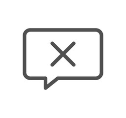 Reject related icon outline and linear vector.