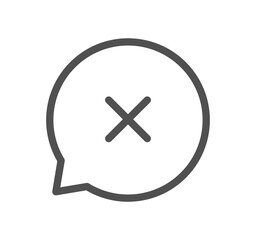 Fototapeta premium Reject related icon outline and linear vector.
