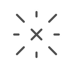 Reject related icon outline and linear vector.