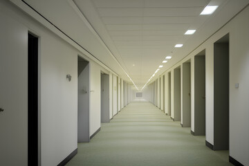 corridor in the building,