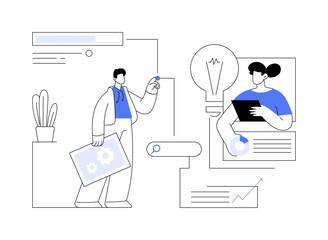 SEO optimization abstract concept vector illustration.