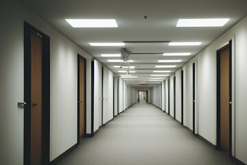corridor in a modern building,Generative IA