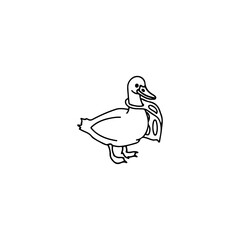 concept doodle duck vector illustration
