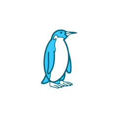 concept blue penguin vector illustration