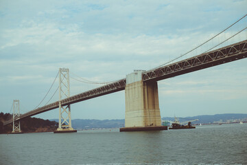 The Bay Bridge in San Francisco on 35 mm Film. 