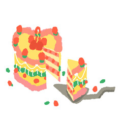 cake with sweets