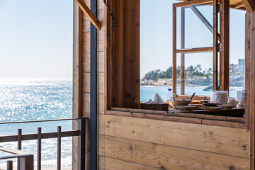 Korean seafood restaurant with a wonderful view of the sparkling sea