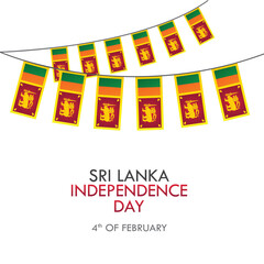 Sri Lanka independence day greeting card, banner