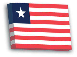 Obraz premium 3D vector flag of Liberia