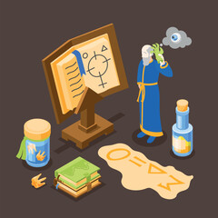 Alchemy Isometric Background