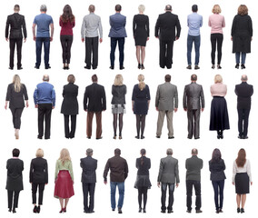 group of successful business people isolated on white