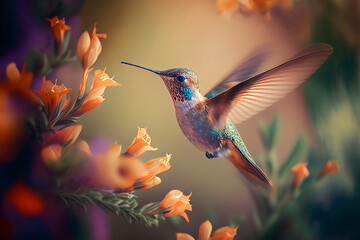 Fototapeta premium Hummingbird in Flight