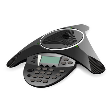 Conference business phone - teleconference call in a professional business - vector illustration, isolated on transparant background