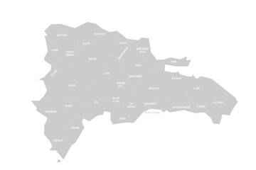 Dominican Republic political map of administrative divisions