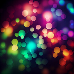 Obraz premium Multicolored background with lots of copy space with bokeh, generative AI