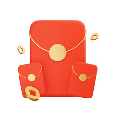 3D Rendering chinese new year decoration, cny background