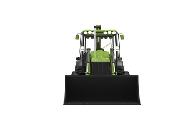 Green JCB tractor, excavator - heavy duty equipment vehicle