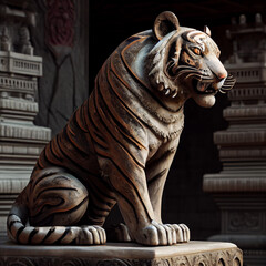 chinese tiger statue generative ai