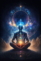Spiritual awakening meditation soul healing enlightenment brain mindset