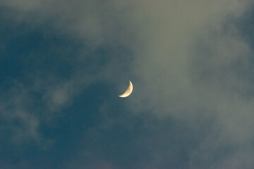 Obraz na płótnie Canvas Crescent Moon over Miami Beach, Florida