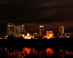 Fototapeta premium Downtown Fort Worth Texas at Night
