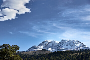 Beautiful Iztaccihuatl mountain in Mexico - Powered by Adobe