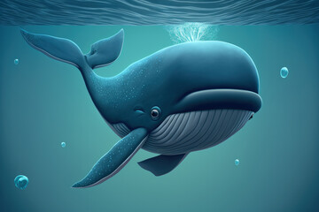 infant humpback whale. Generative AI