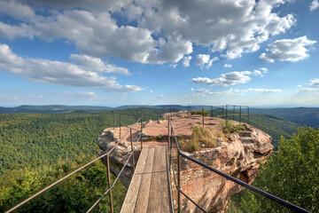Loewenstein (LionÂ´s Rock) is a vantage point in Alsace region.