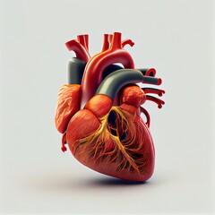 Naklejka premium Realistic heart, generative ai