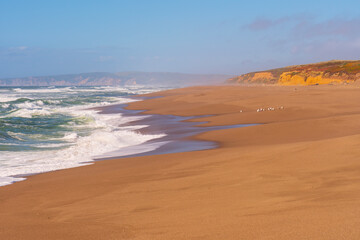 Fototapeta na wymiar Lonely Beach on a Remote Coast