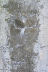 Old concrete wall texture with white vein shape cracks