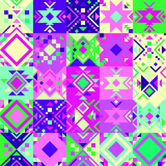 Seamless Geometric Pattern with Triangles