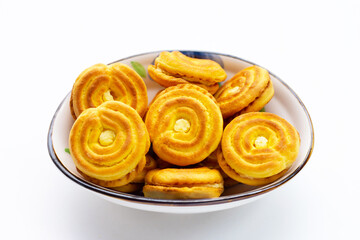 Obraz na płótnie Canvas Sandwich cookies with durian cream