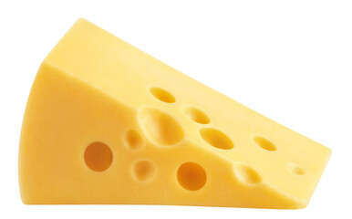 Delicious piece of cheese cut out