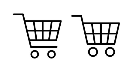 Shopping icon vector illustration. Shopping cart sign and symbol. Trolley icon