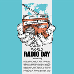 World Radio Day,  Poster and Banner