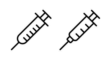 Syringe icon vector illustration. injection sign and symbol. vaccine icon