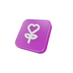 3D Render Valentine With dinner Icon For UI UX Web Mobile App Social Media Promotion