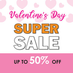 Valentine's day sale background