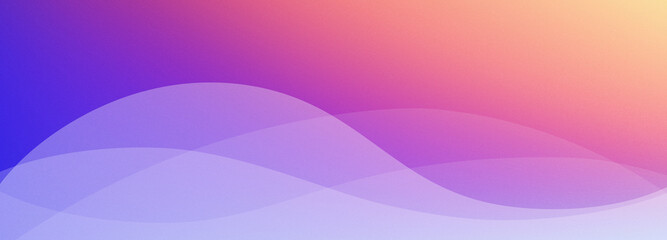 Abstract geometrical rainbow gradient digital web horizontal banner design template blank with place for text . Wavy liquid transparent white shapes.