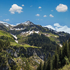 Fototapeta na wymiar Alpine mountain view (Vorarlberg,Austria)