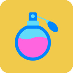 Perfume Multicolor Round Corner Flat Icon