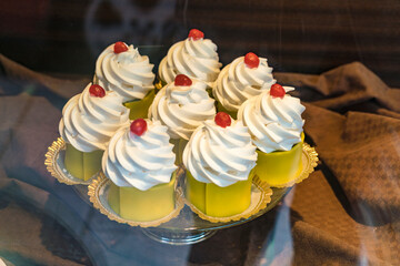 Swedish pasteries meringues at a bakery