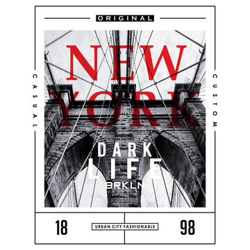 New york, image city design graphic illustration t shirt printing