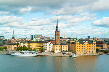 View of Stockholm from  Skinnarviksberget in summer