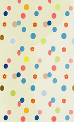 pattern with circles, colorful background illustration with dots, backdrop, decoration vintage wallpaper