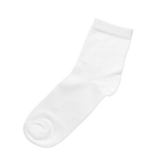 One sock isolated on white, top view