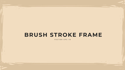 Vignette grunge frame Brush stroke vector art background border decoration