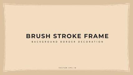 Obraz premium Wide Abstract grunge brush stroke frame vector art background border decoration